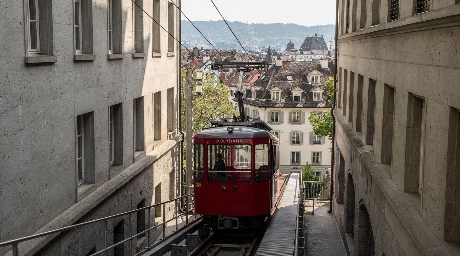 Riding the Polybahn: Zurich's one-minute funicular