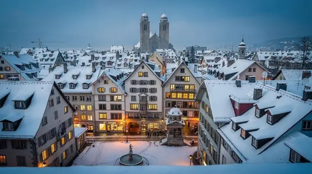Zurich in winter